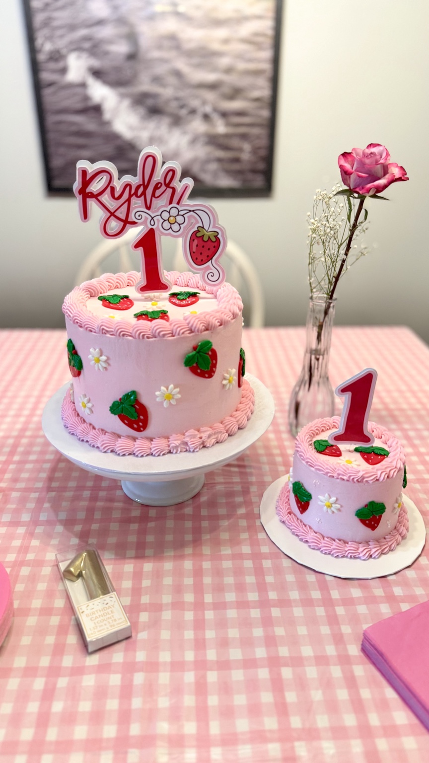 Pink custom birthday cake