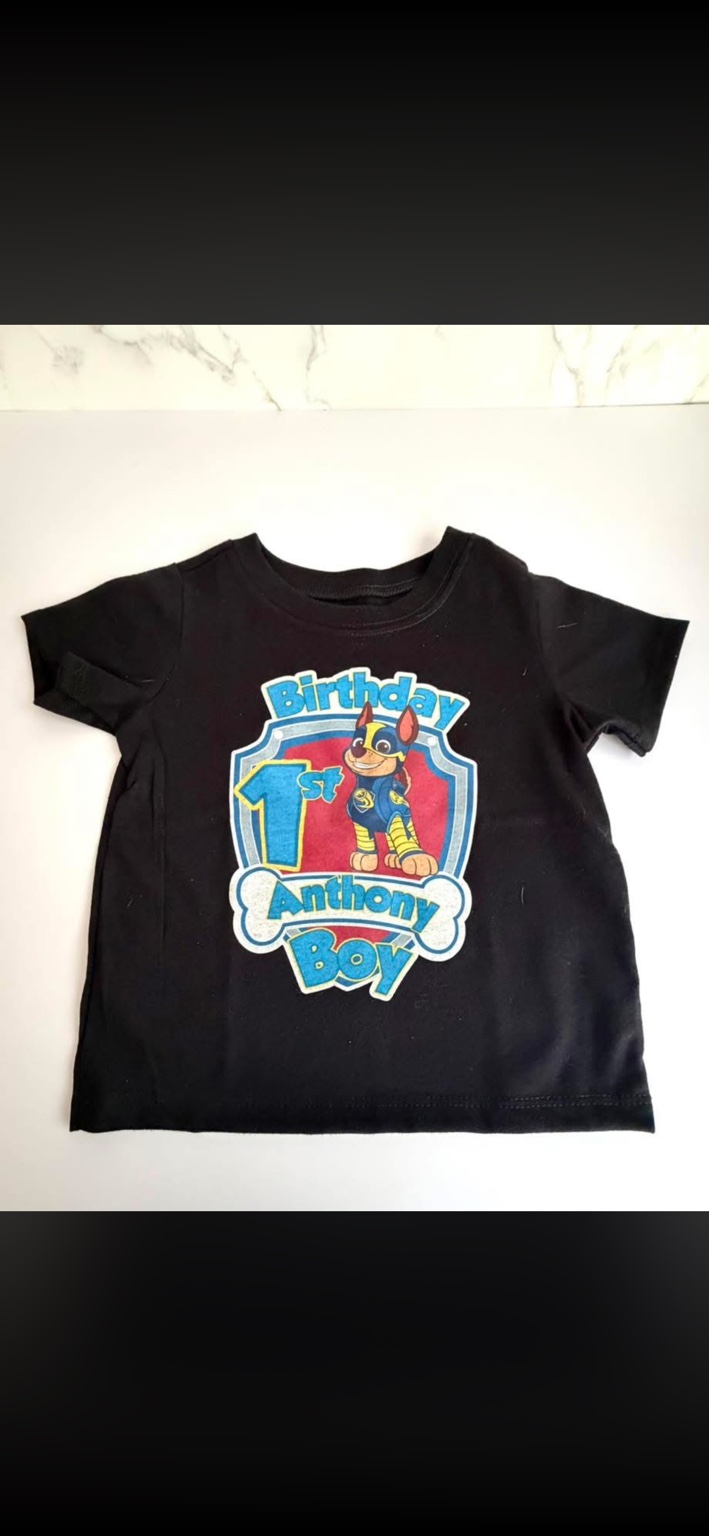 Custom first birthday shirt