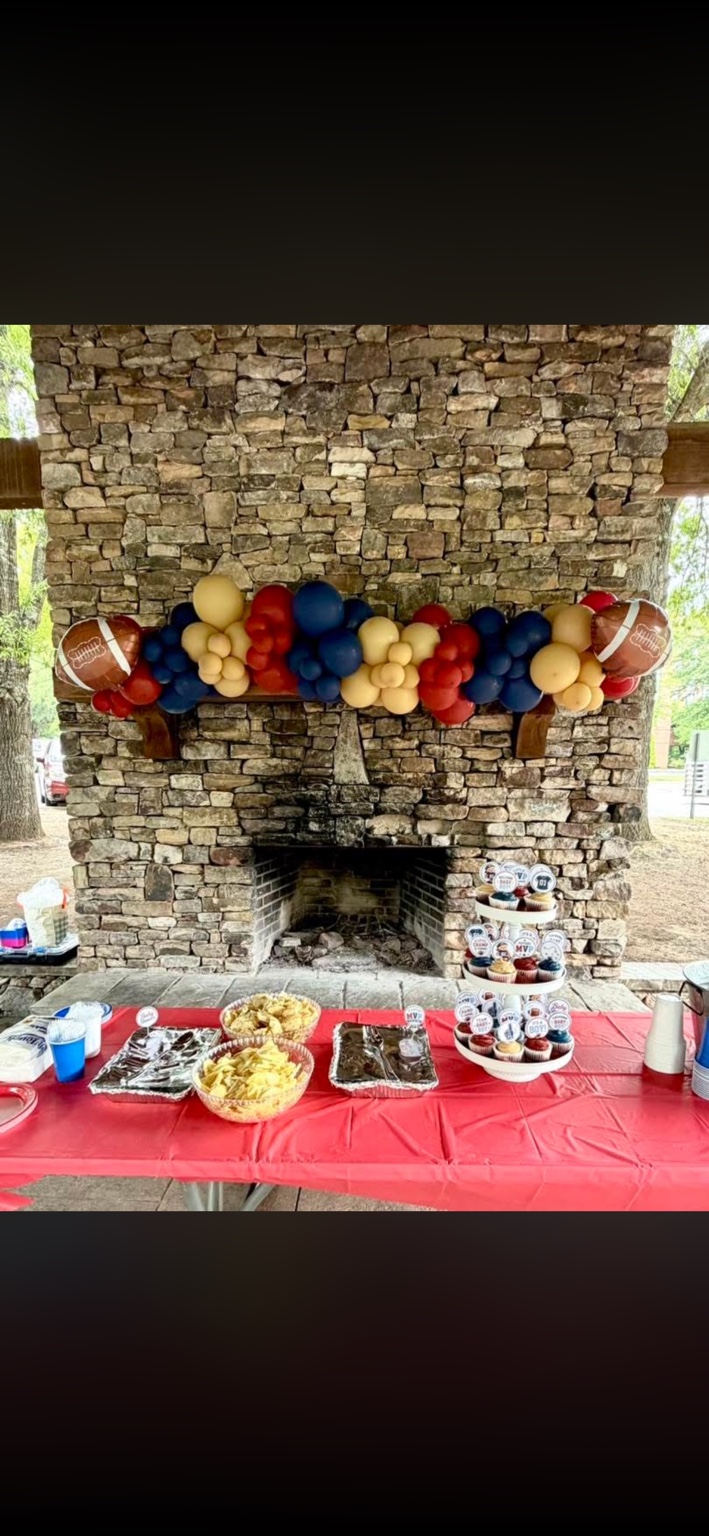 Football balloon event setup