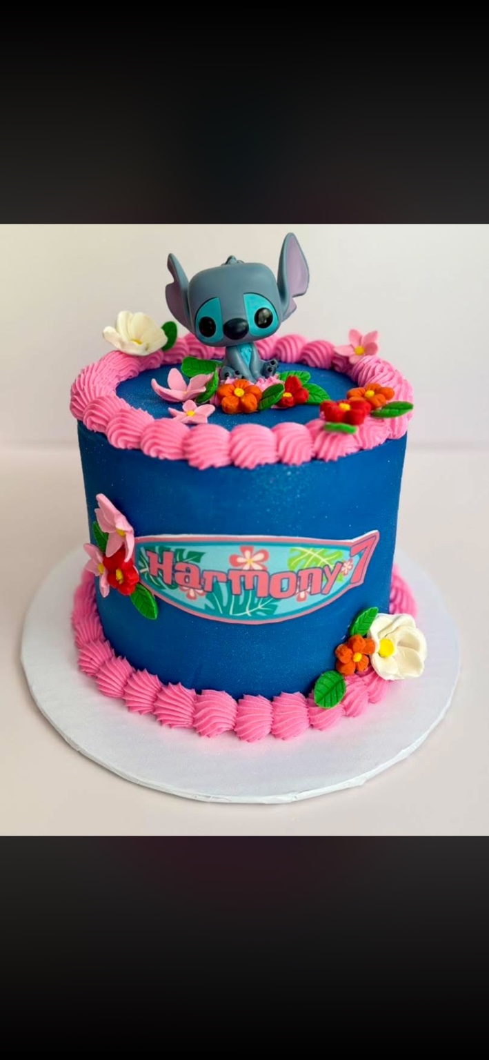 Stitch themed birthday cake